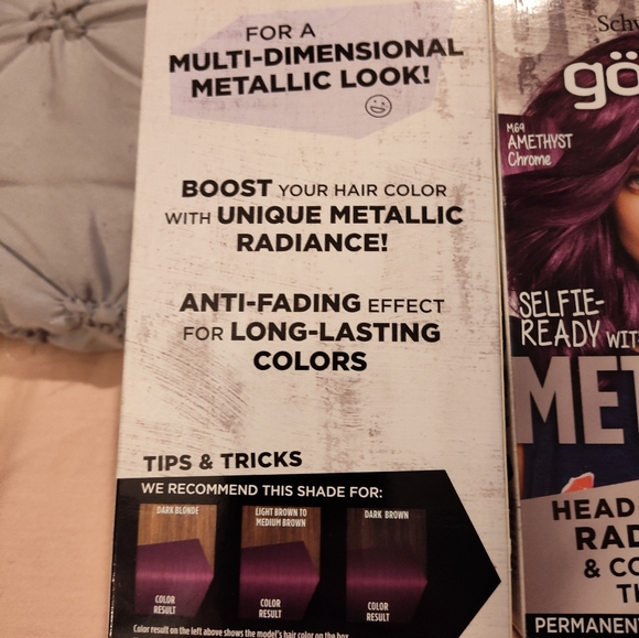 NEW! 1 Schwarzkopf Got2B Metallic Amethyst Chrome Hair Color - Picture 3 of 6